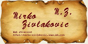 Mirko Zivlaković vizit kartica